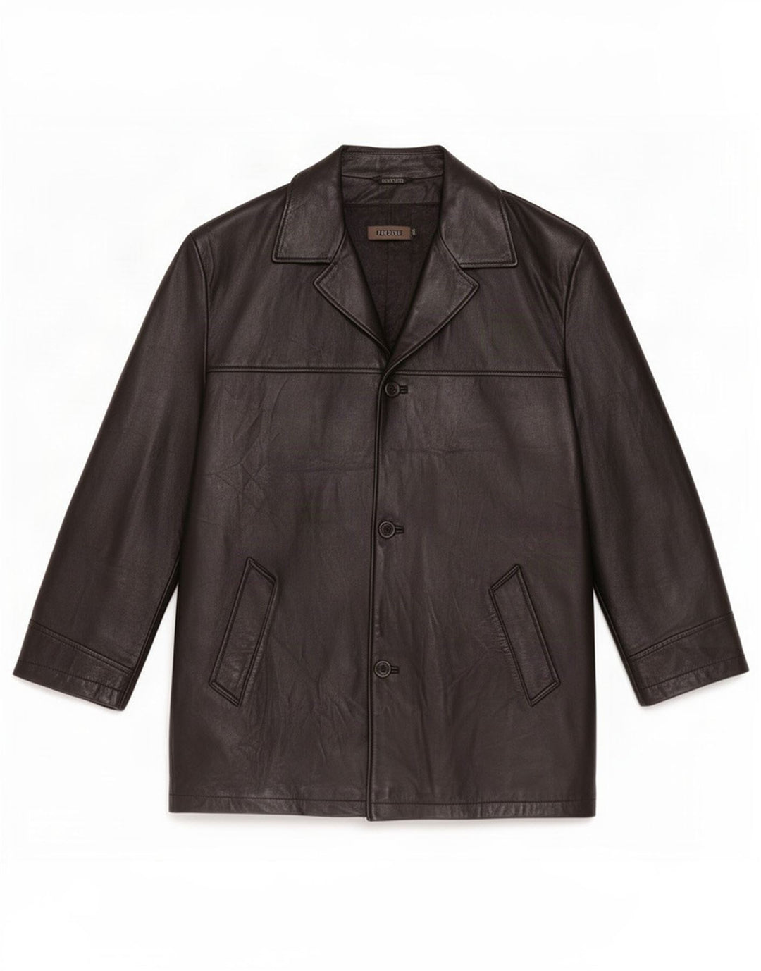 Casaco de couro masculino privado IT 52 XL preto