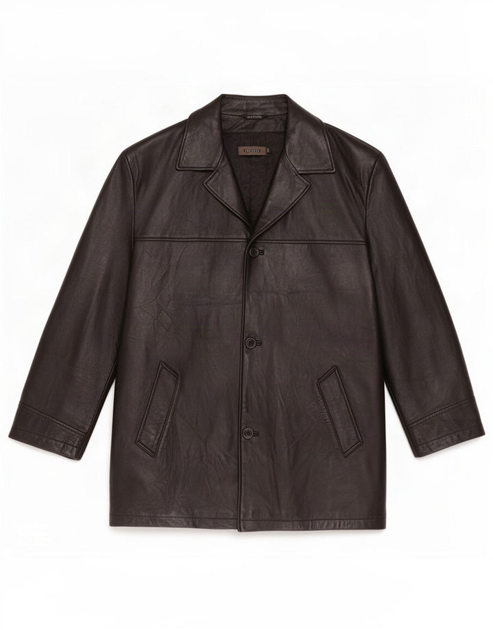 Casaco de couro masculino privado IT 52 XL preto