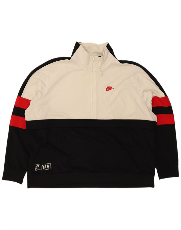 Moletom Nike masculino com zíper 1/4 Jumper 2XL preto colorblock poliéster