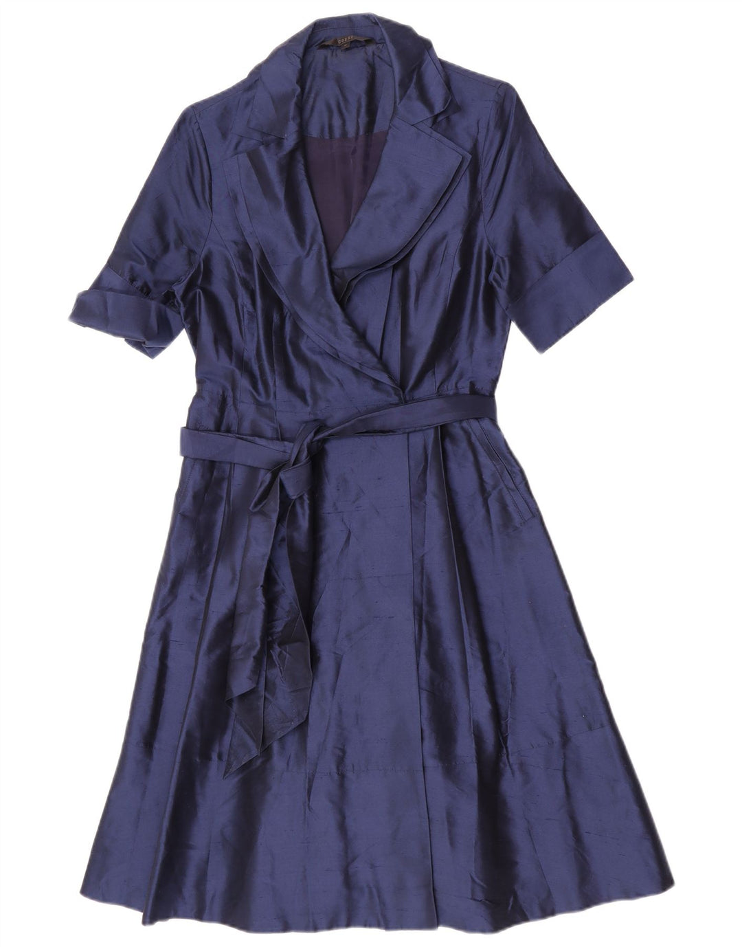 Vestido feminino da Coast UK 12 seda azul marinho médio