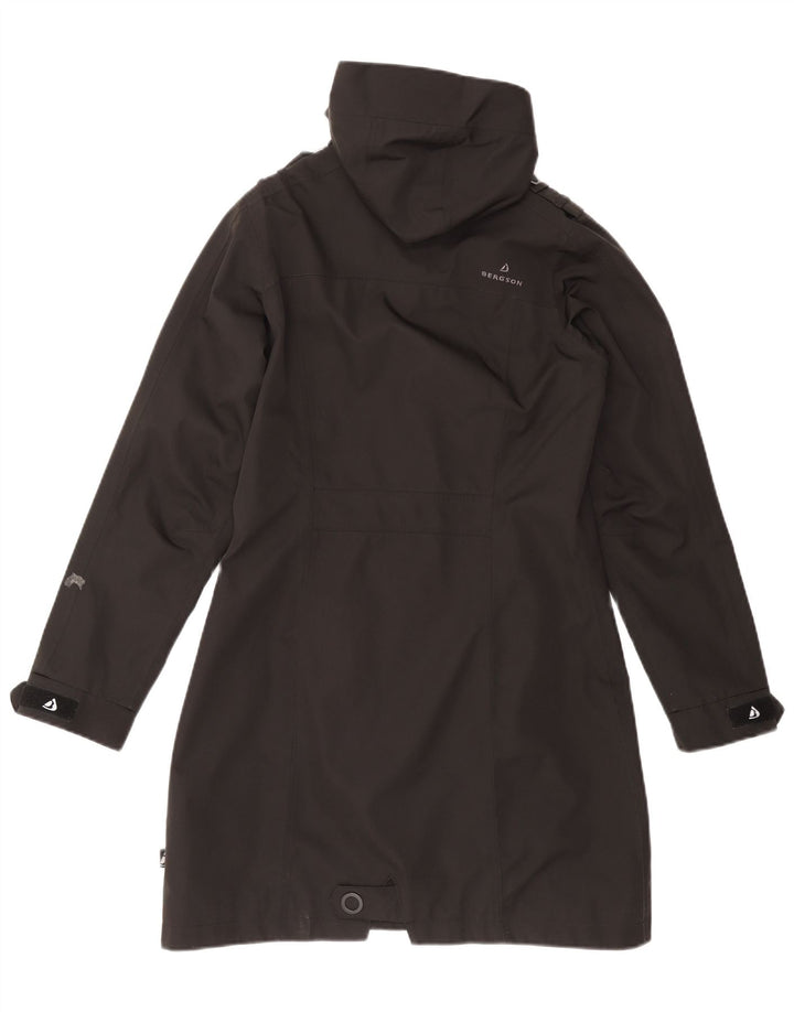 Casaco corta-vento feminino com capuz Bergson UK 10 poliéster preto pequeno