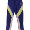 Puma Womens Graphic Leggings UK 12 Medium Blue Colourblock