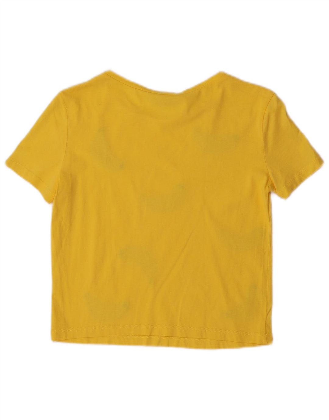 Camiseta feminina Zara Top UK 10 pequena amarela