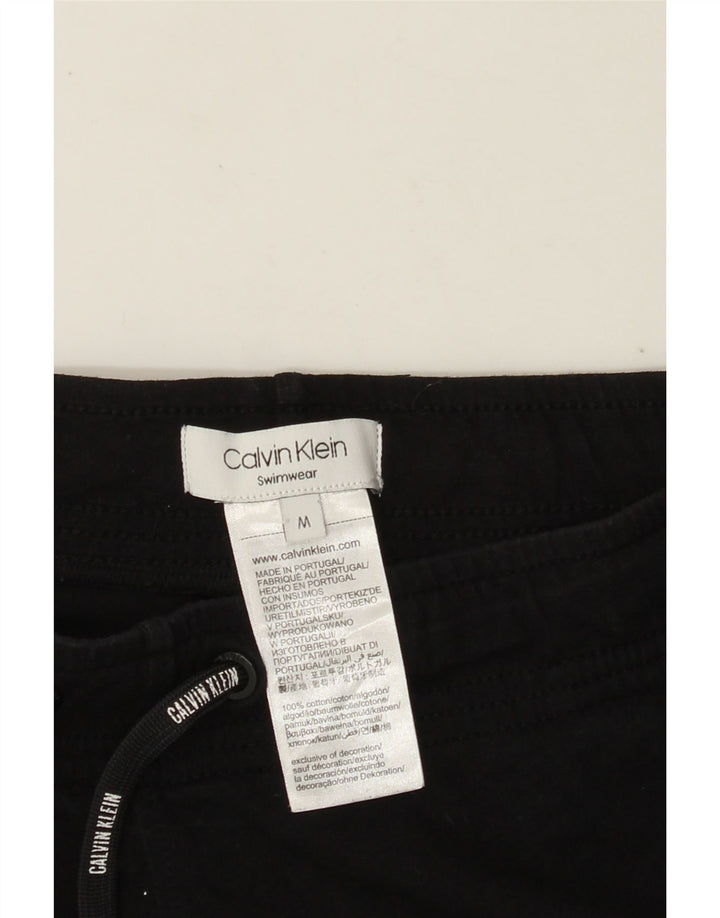CALVIN KLEIN Shorts de natação masculino gráfico médio algodão preto