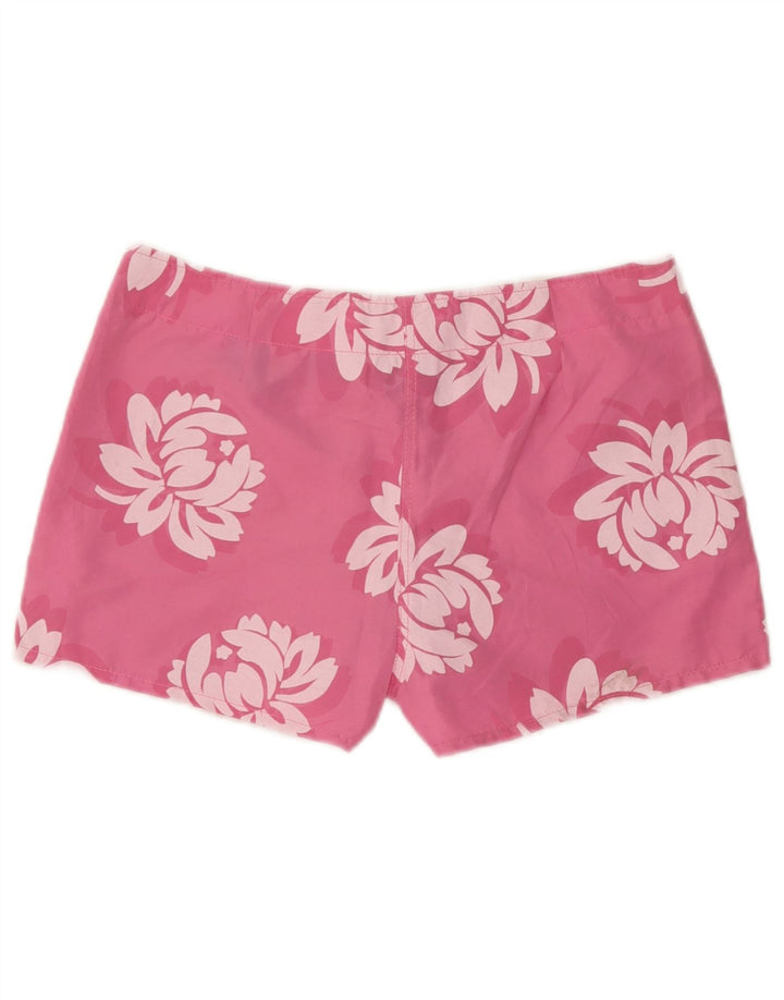 Shorts de natação feminino Fila UK 12 médio rosa floral poliamida