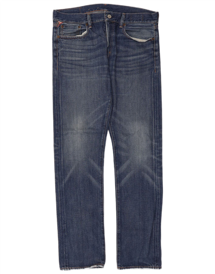 Ralph Lauren Masculino Slim Jeans W34 L34 Azul Algodão