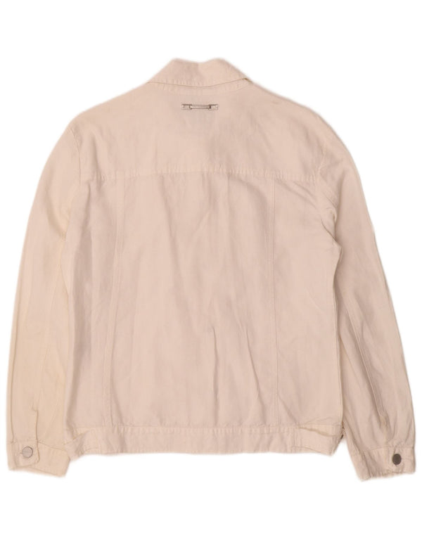 Jaqueta bomber feminina TRUSSARDI JEANS IT 44 médio off white algodão