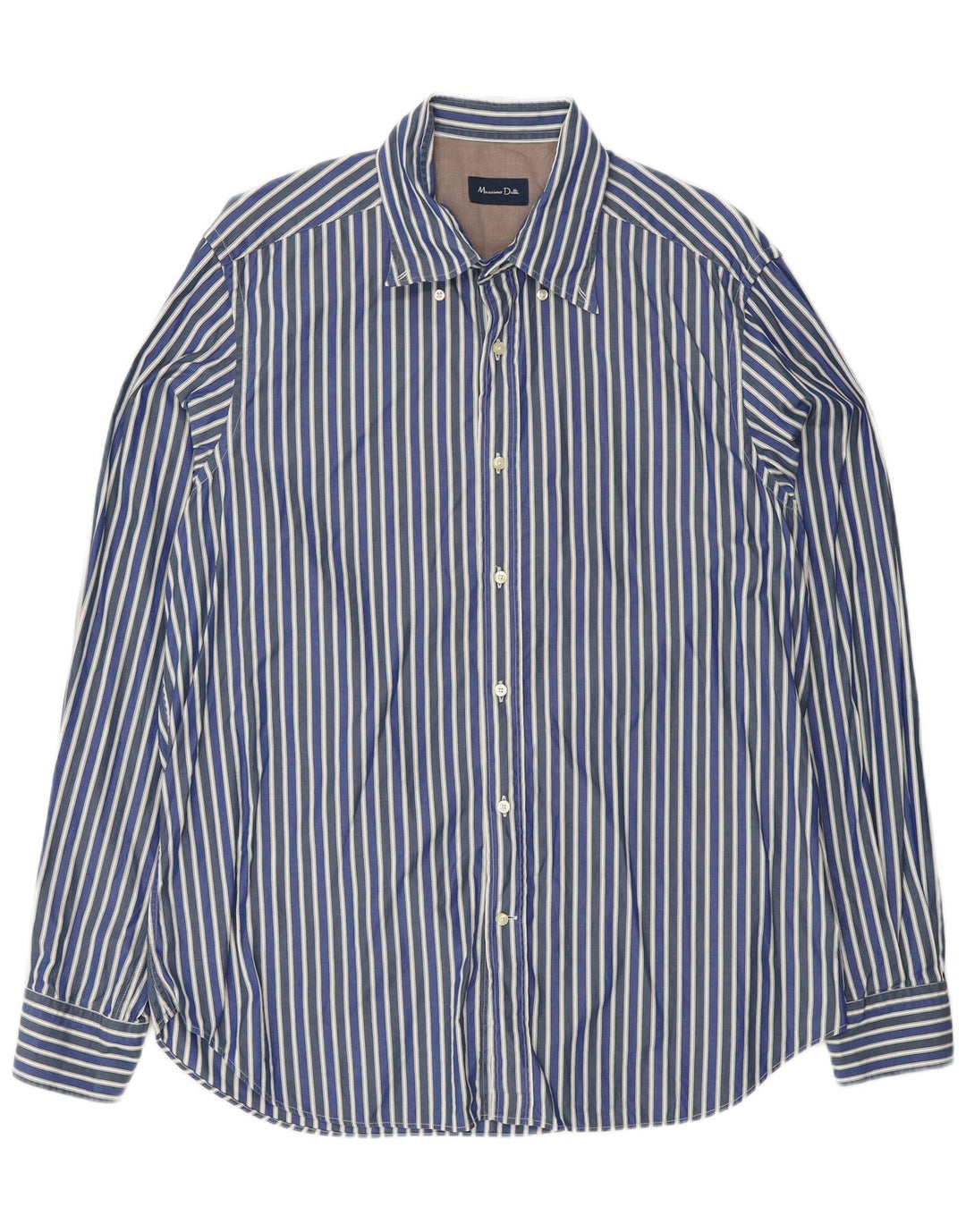 Camisa masculina Massimo Dutti XL listrada azul marinho
