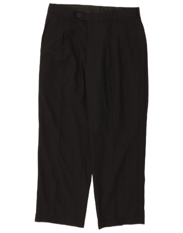 Calça masculina Marks & Spencer St. Michael Pegged Suit W32 L26 preta