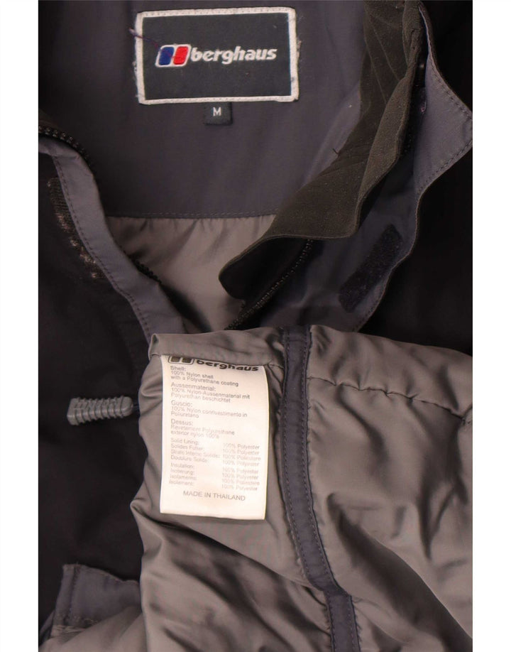 Berghaus Mens Hooded Rain Jacket UK 38 Medium Black Nylon