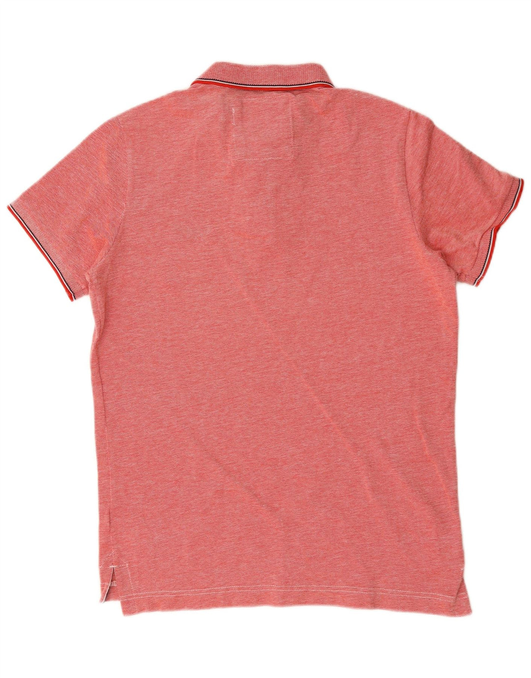 Camisa polo masculina Superdry grande algodão manchado vermelho