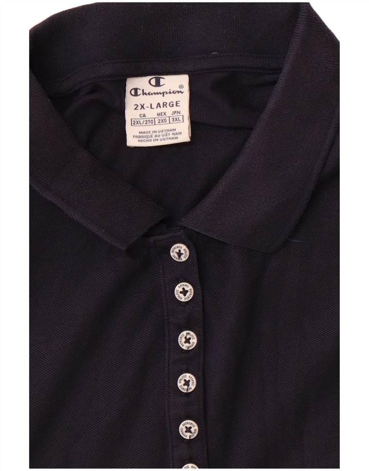 Camisa polo feminina CHAMPION UK 22 2XL azul marinho