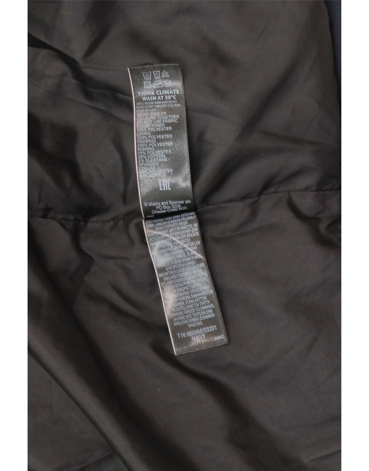 Jaqueta acolchoada masculina Marks & Spencer Reino Unido 38 bloco colorido azul marinho médio