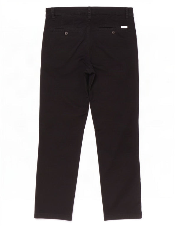 Armani Exchange Mens Slim Fit Chino Trousers W32 L28 Black Cotton