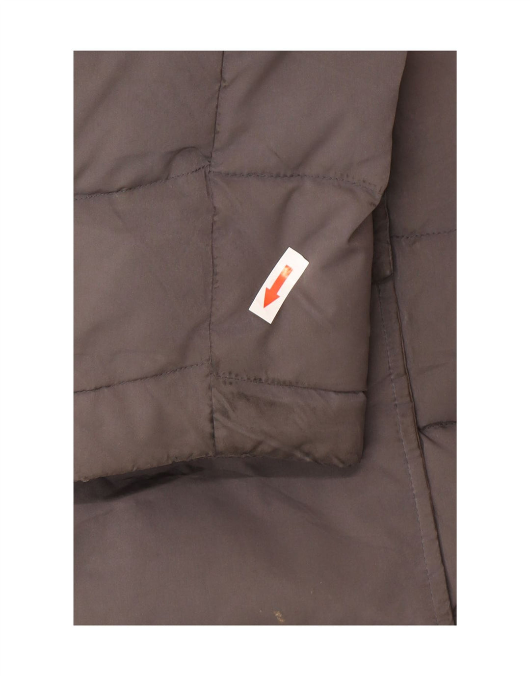 Casaco acolchoado com capuz feminino Massimo Dutti UK 40 poliéster cinza grande