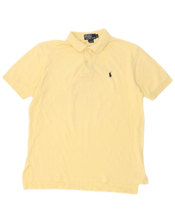 Polo Ralph Lauren Camisa masculina de algodão amarelo médio