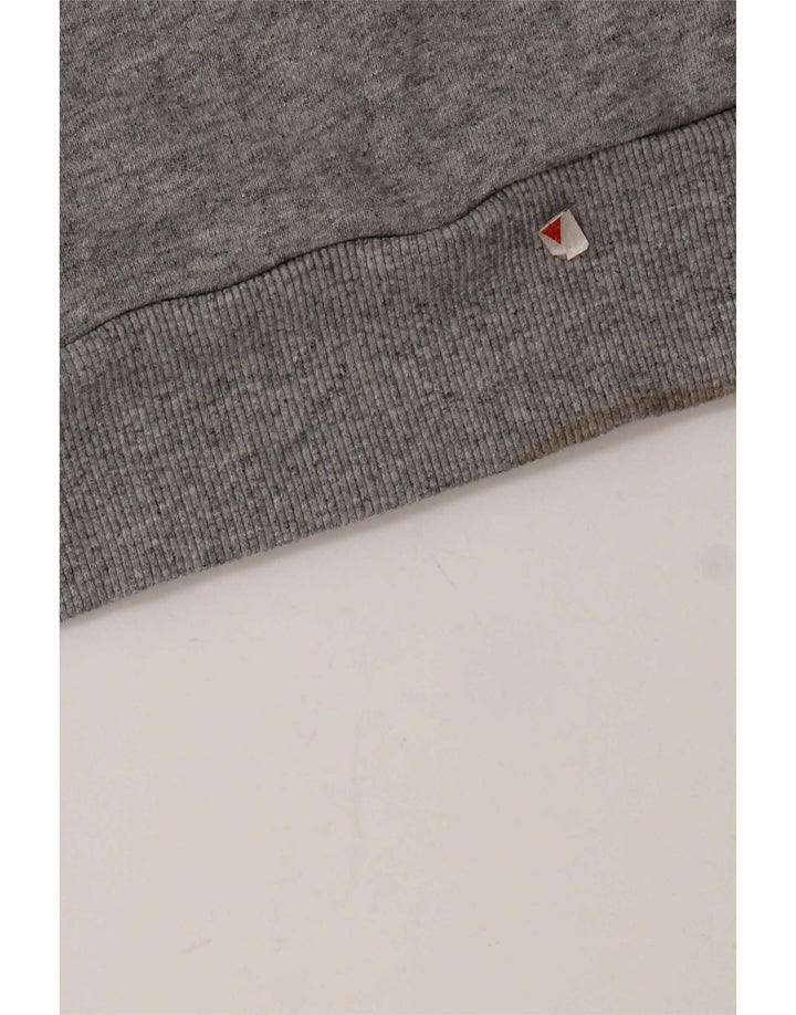 Adidas Womens Sweatshirt Jumper UK 12/14 Médio Cinza Algodão
