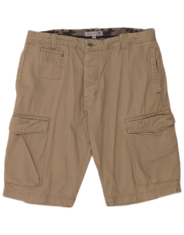 Shorts cargo masculino Fat Face XL W38 algodão bege