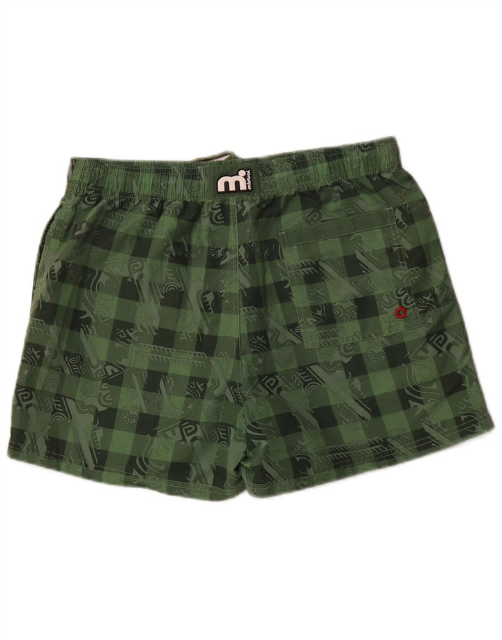 MISTRAL Mens Graphic Natação Shorts Grande Poliéster Verde