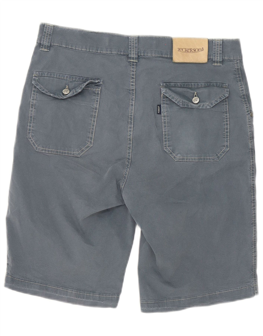 Shorts casuais masculinos Jeckerson W32 algodão cinza médio
