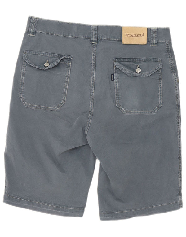 Shorts casuais masculinos Jeckerson W32 algodão cinza médio