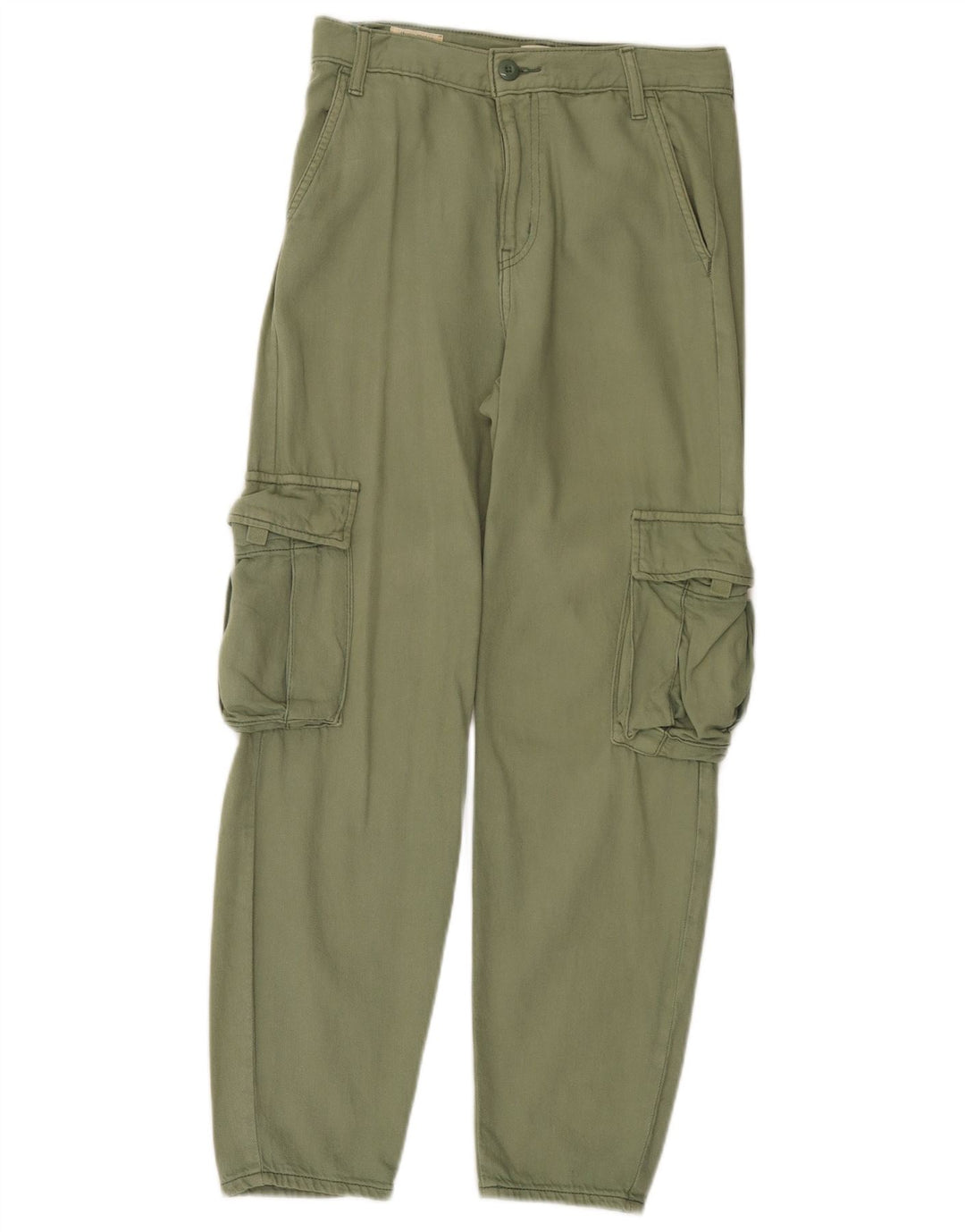 Calça cargo reta feminina Levi's W24 L28 algodão verde