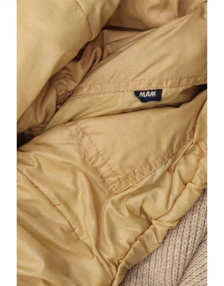 Jaqueta bomber reversível masculina vintage UK 36 pequena bege