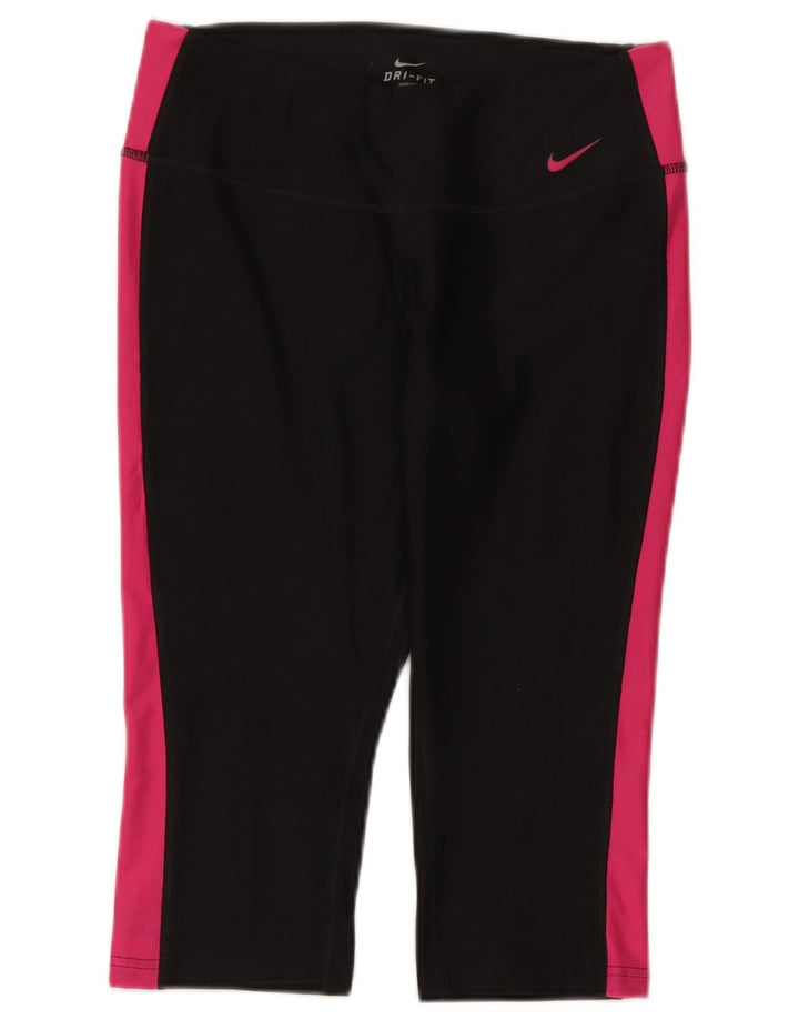 Leggings Nike Dri Fit Capri UK 14 Médio Preto Colourblock Poliéster