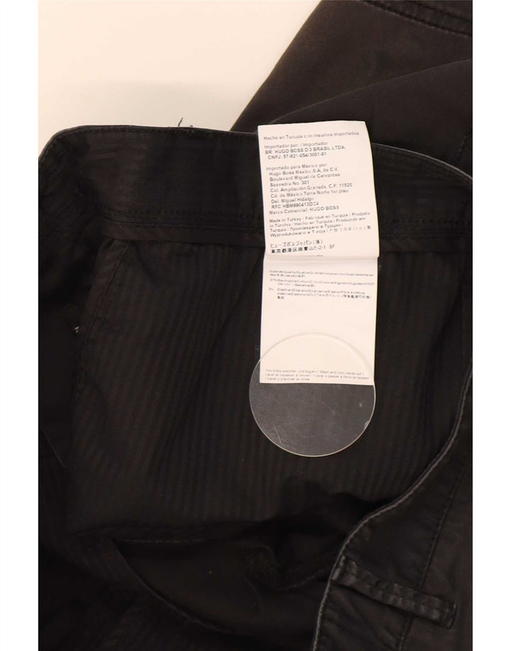Hugo Boss Mens Chino Shorts W28 Pequeno Algodão Preto