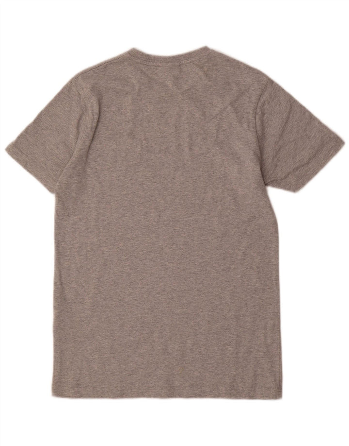Ellesse Camiseta masculina gráfica top pequeno algodão manchado cinza