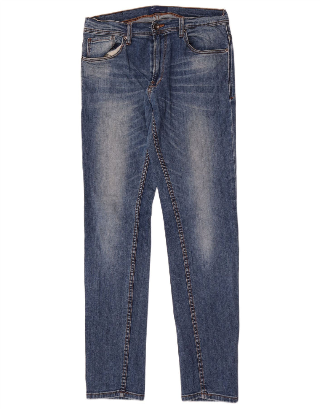 Zara Mens Slim Jeans EU 40 Médio W31 L32 Azul Algodão