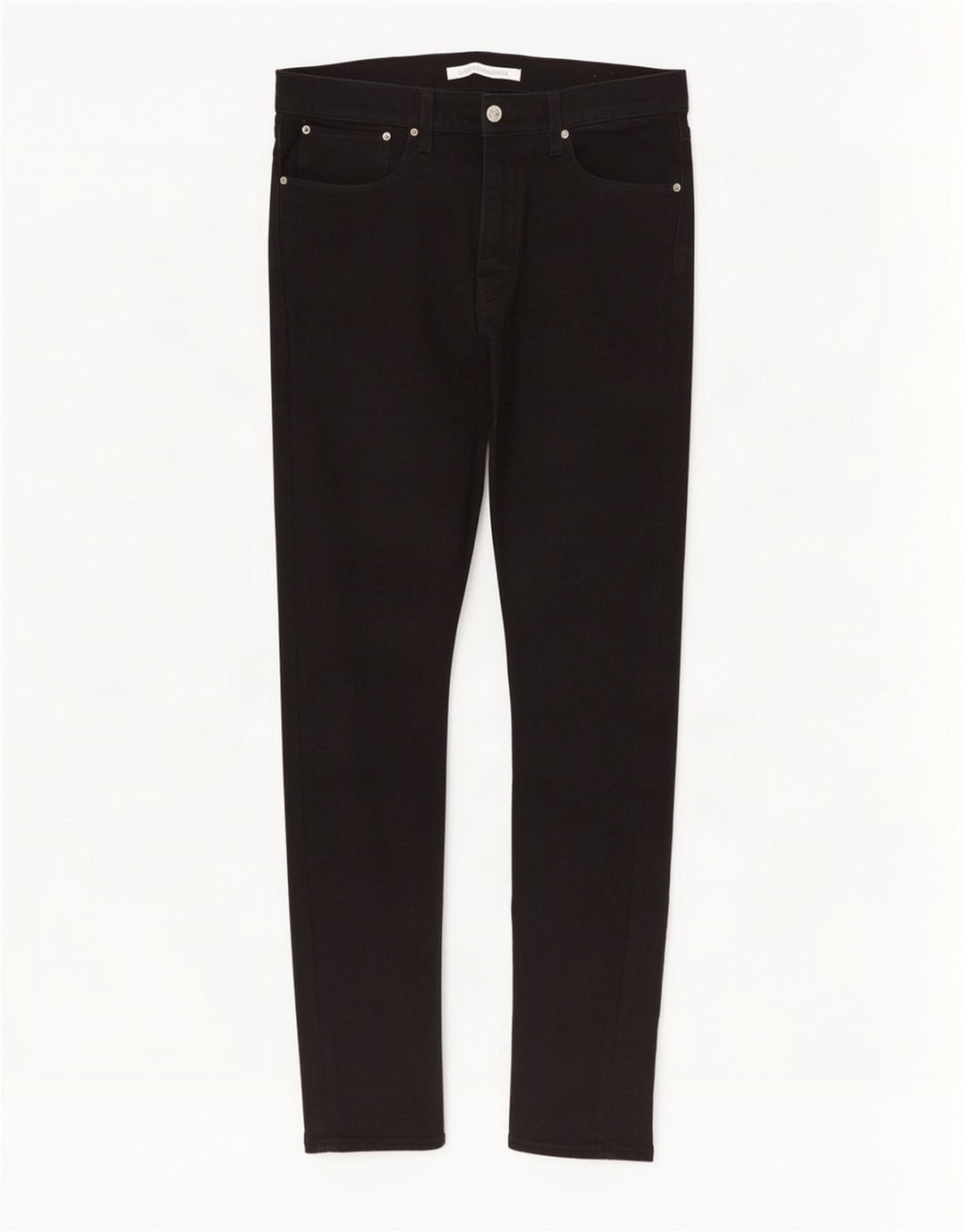 Calvin Klein Mens Jeans Slim W32 L34 Algodão Preto