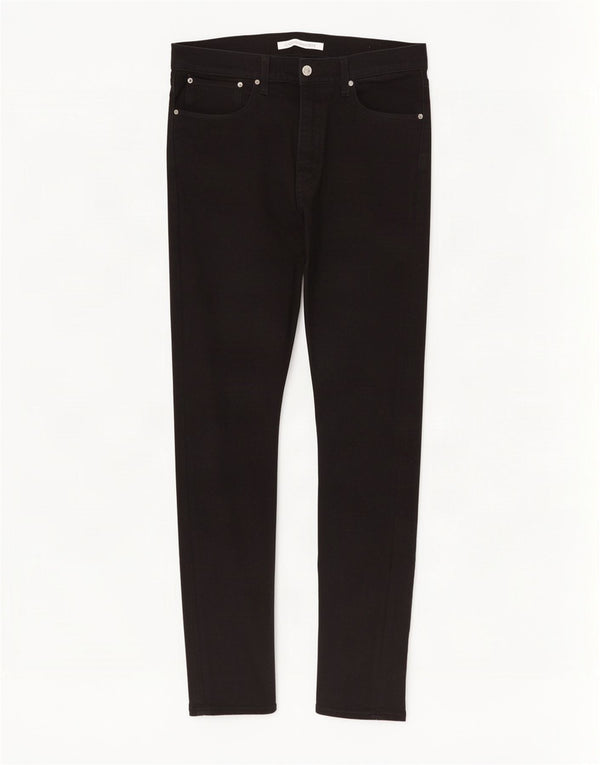 Calvin Klein Mens Jeans Slim W32 L34 Algodão Preto