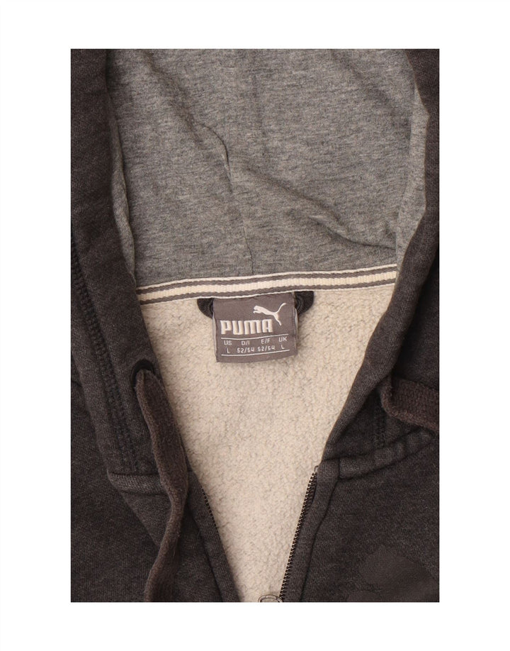 PUMA Mens Zip Hoodie Sweater Large Grey Cotton Vintage Puma and Second-Hand Puma from Messina Hembry 