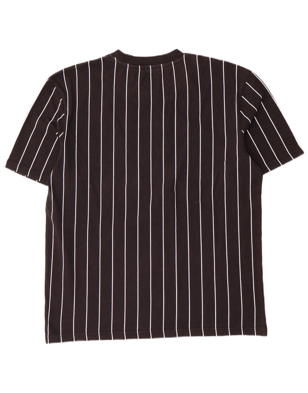 Camiseta masculina Karl Kani top pequeno algodão listrado preto
