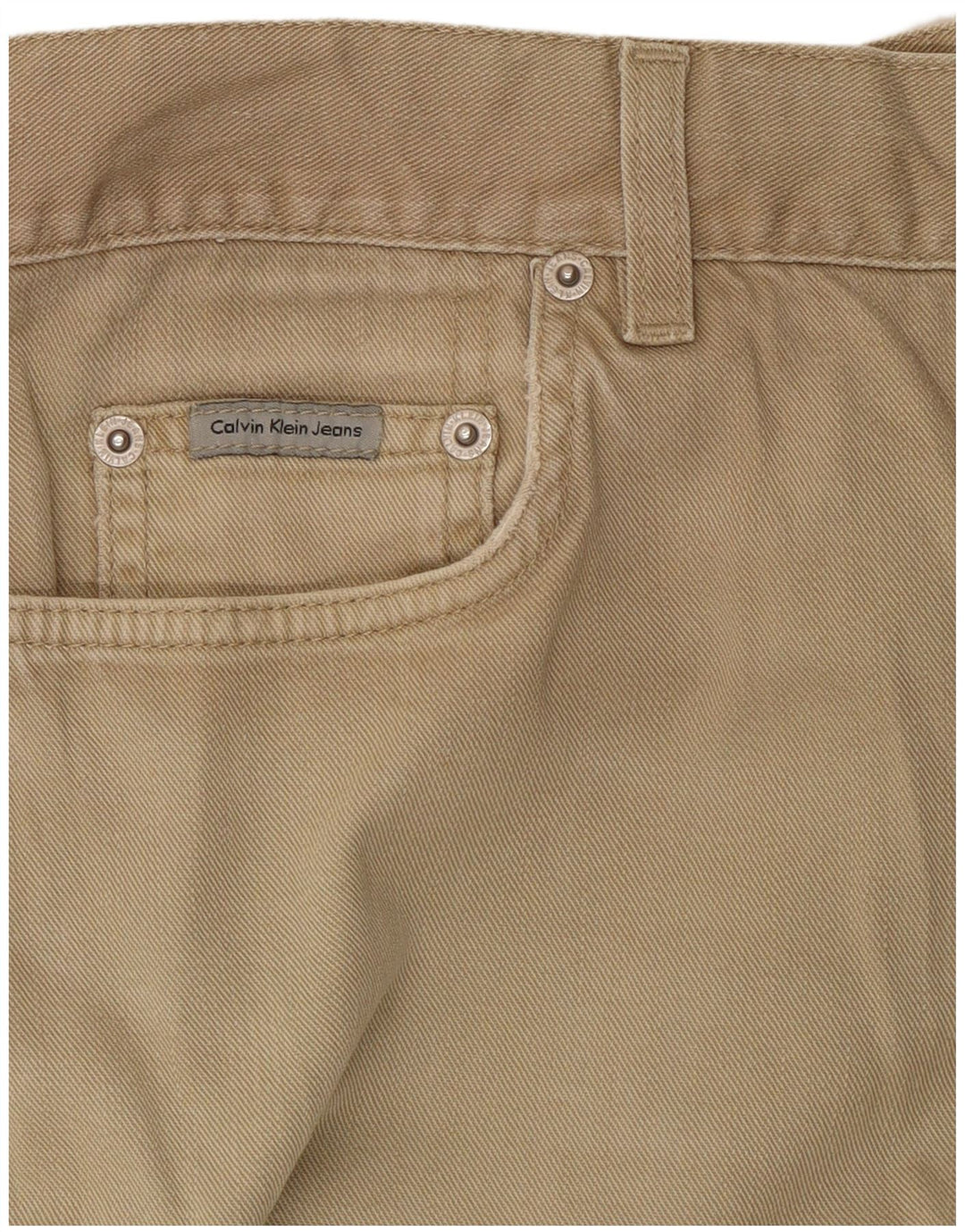Calça jeans reta masculina Calvin Klein W34 L29 bege