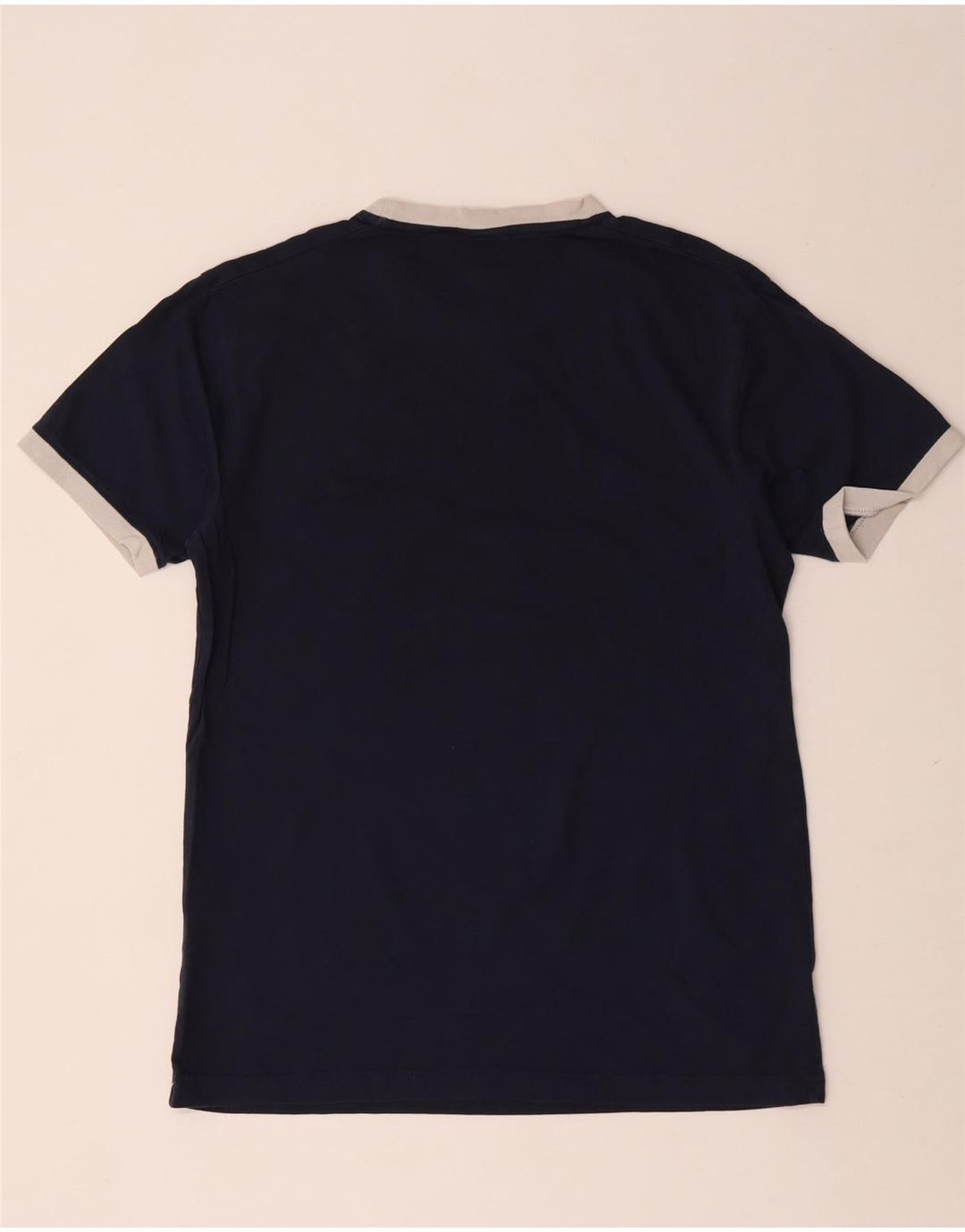 Ellesse Camiseta masculina gráfica Top médio algodão azul marinho