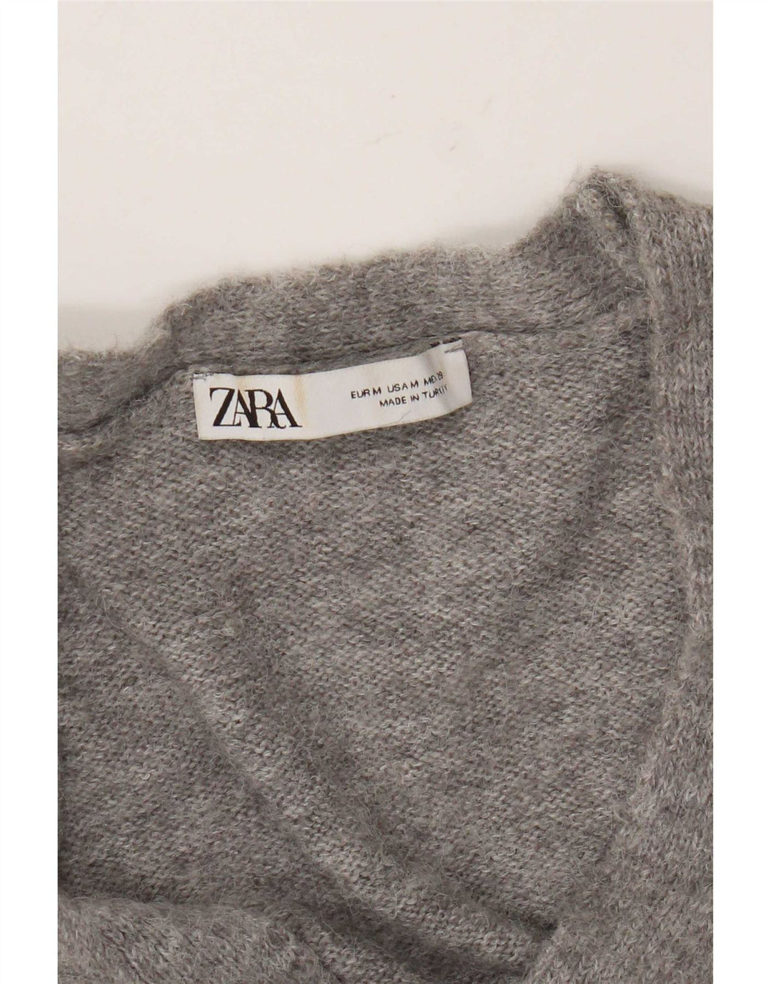 Suéter Zara Feminino Crop Cardigan Reino Unido 14 Médio Cinza