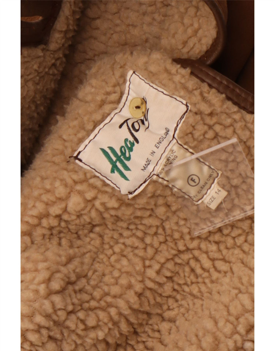 Casaco feminino HEA TONA Shearling UK 14 acrílico marrom médio