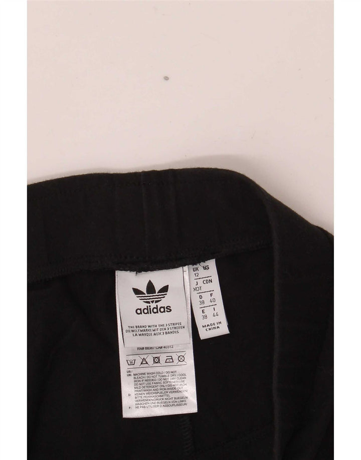 Leggings Adidas Femininas Gráficas UK 12 Médio Algodão Preto