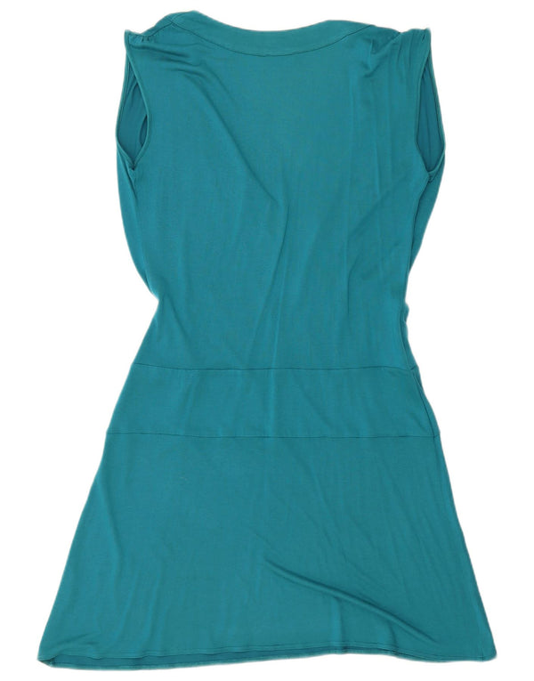 Vestido feminino sem mangas linha A Max & Co. Reino Unido 14 azul médio