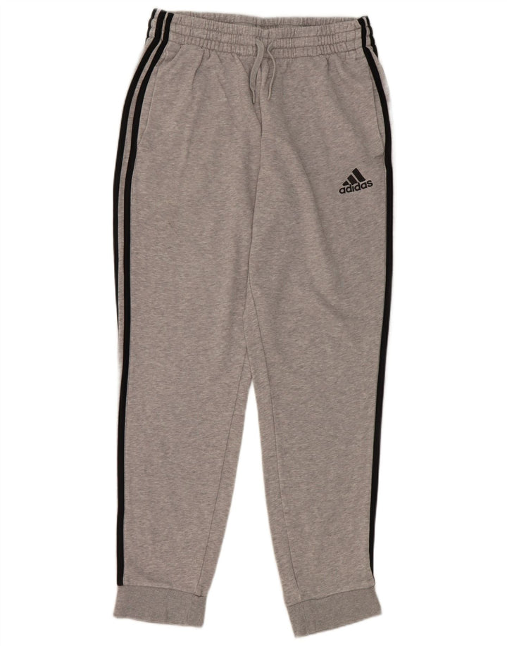 Calça de treino masculina Adidas Joggers cinza médio algodão manchado