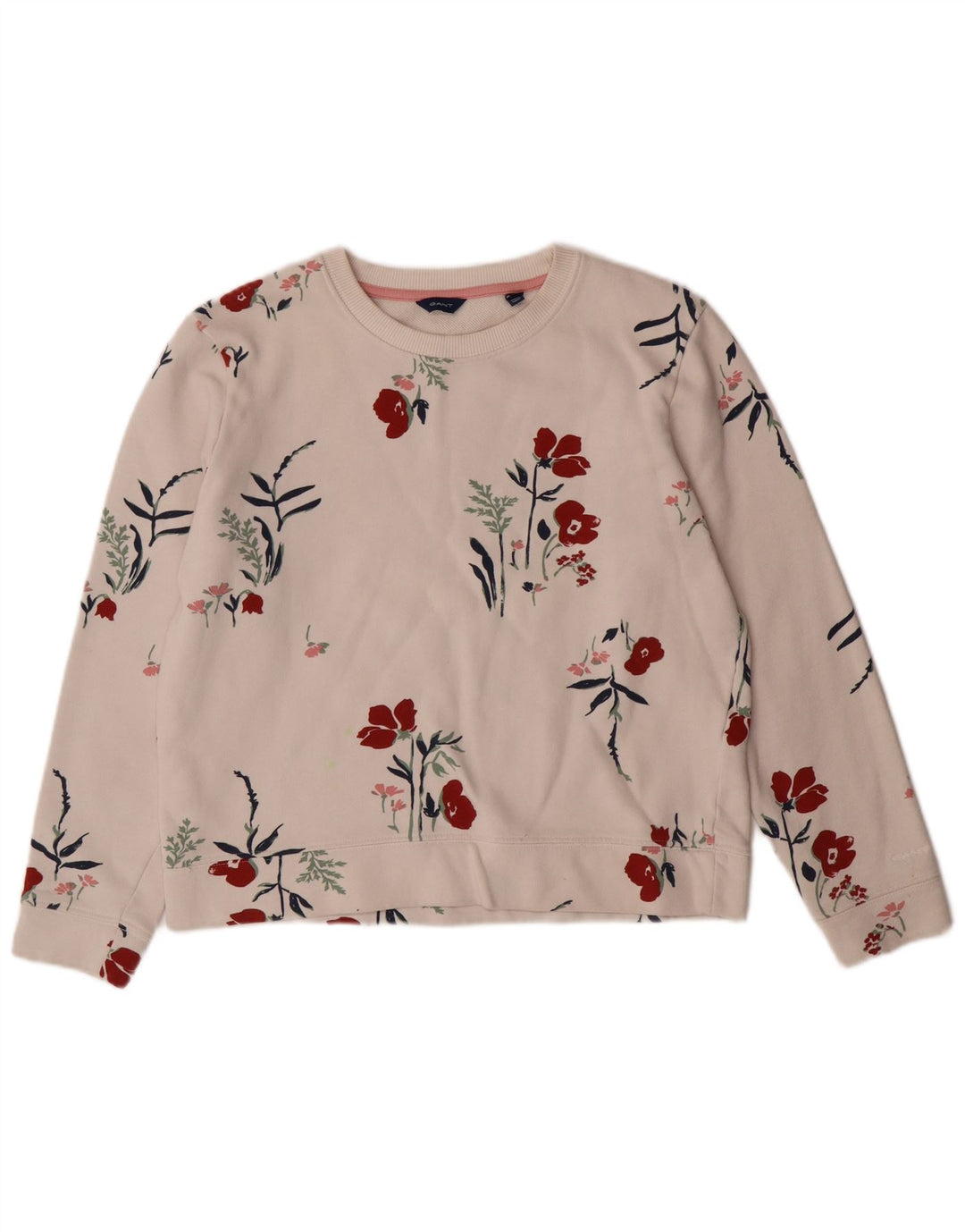 Suéter GANT feminino com corte gráfico 13-14 anos médio branco floral
