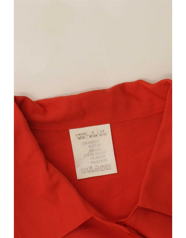 Blusa feminina vintage folgada IT 44/46 viscose vermelha média
