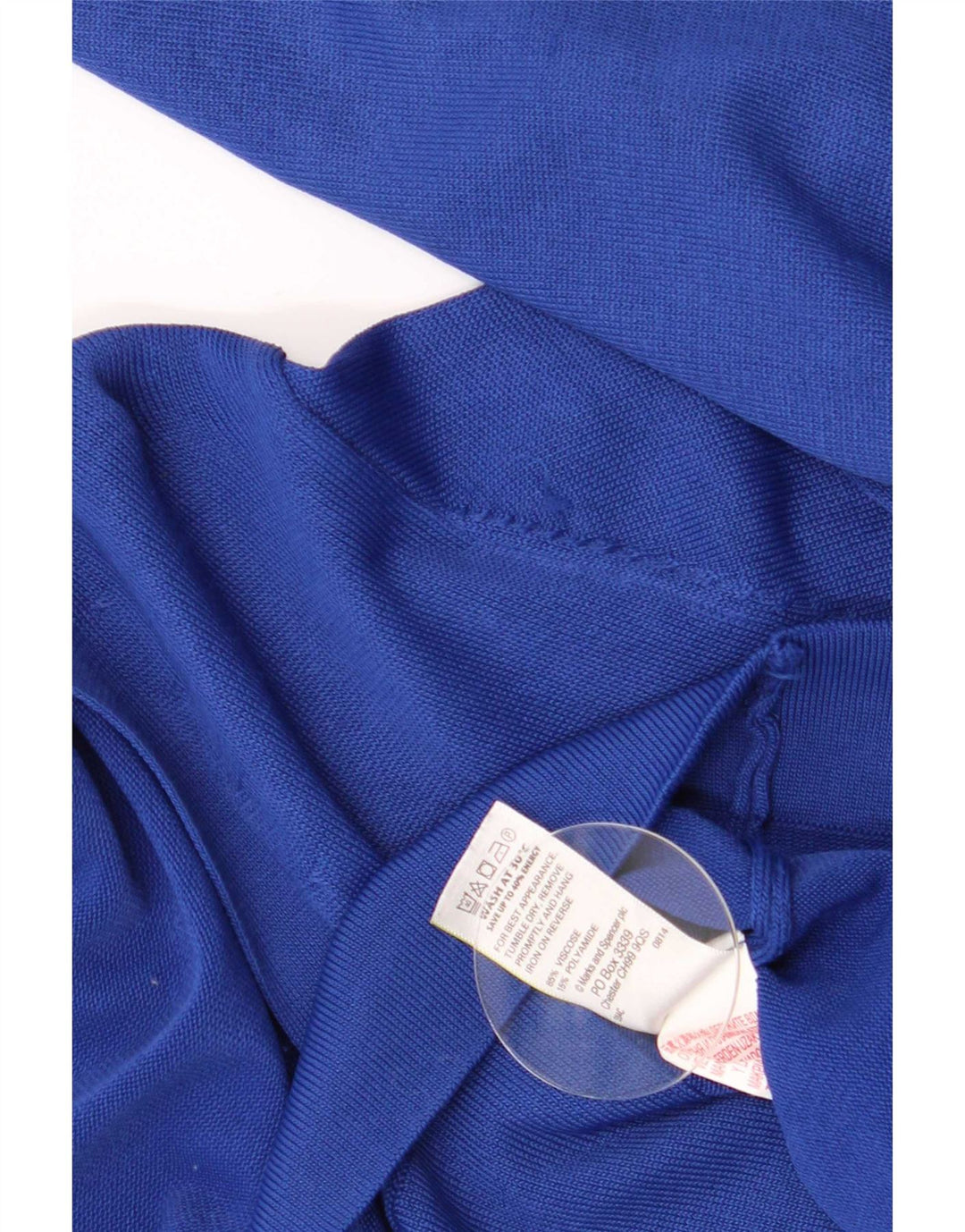 Suéter cardigã feminino Marks & Spencer UK 14 grande linho azul