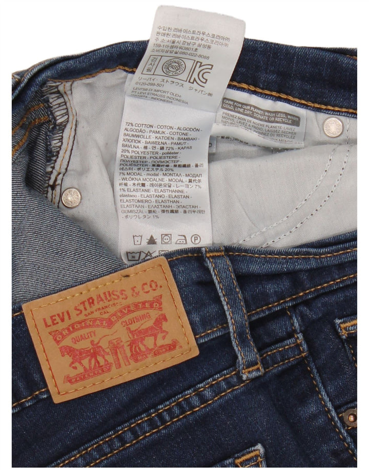 Calça jeans feminina Levi's 714 Straight W28 L27 azul algodão