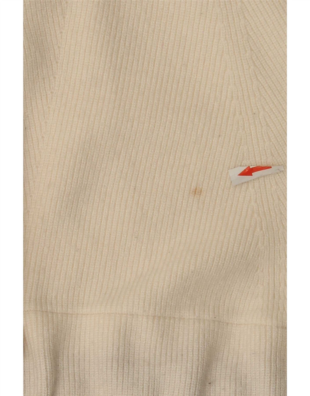 Zara Suéter feminino oversized com gola redonda Reino Unido 10 pequeno viscose branca