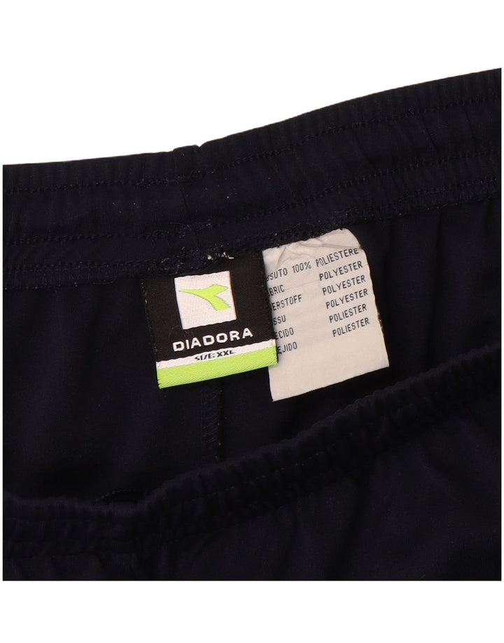 Shorts esportivos masculinos Diadora 2XL poliéster colorblock azul marinho