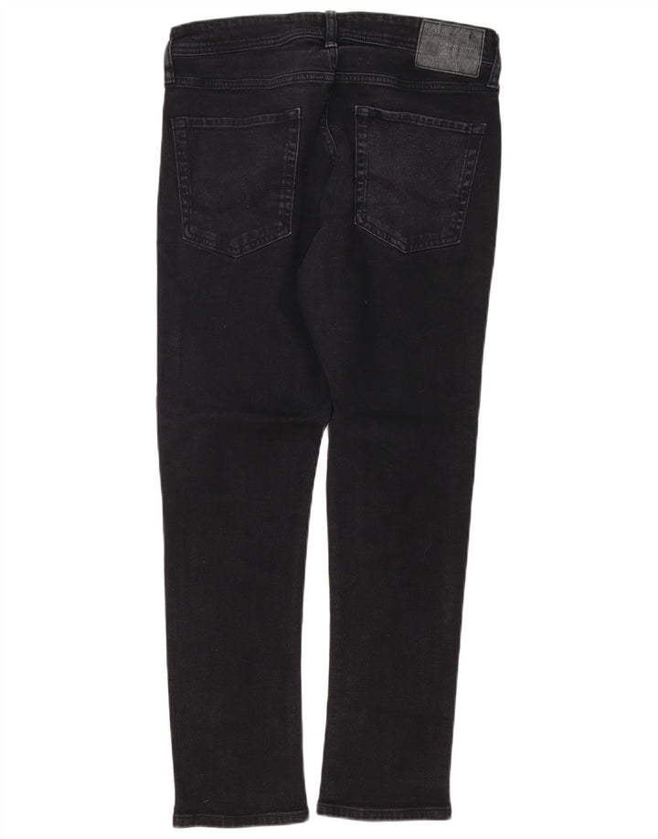 Jack & Jones Masculino GLENN Slim Jeans W34 L30 Algodão Preto
