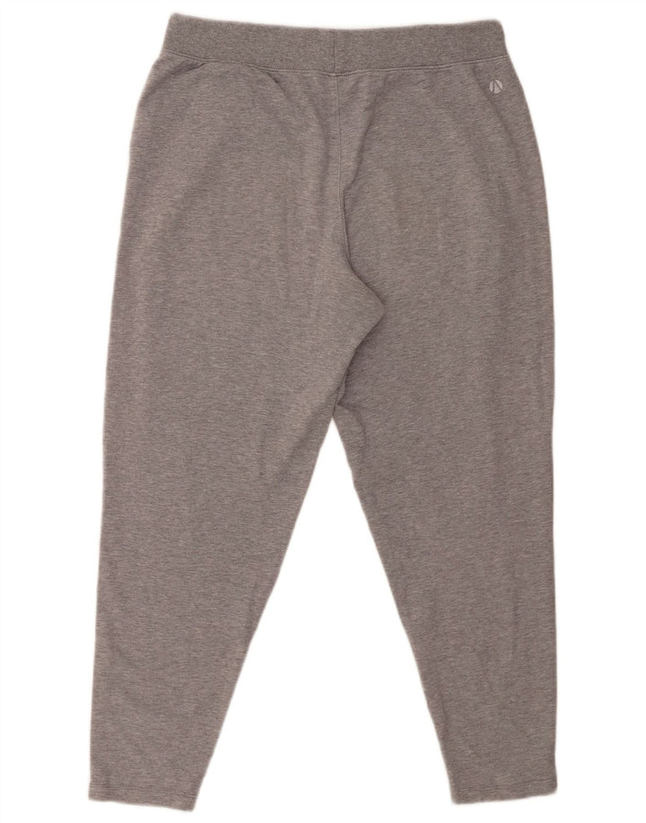 Calça de treino feminina Marks & Spencer UK 12 algodão cinza médio